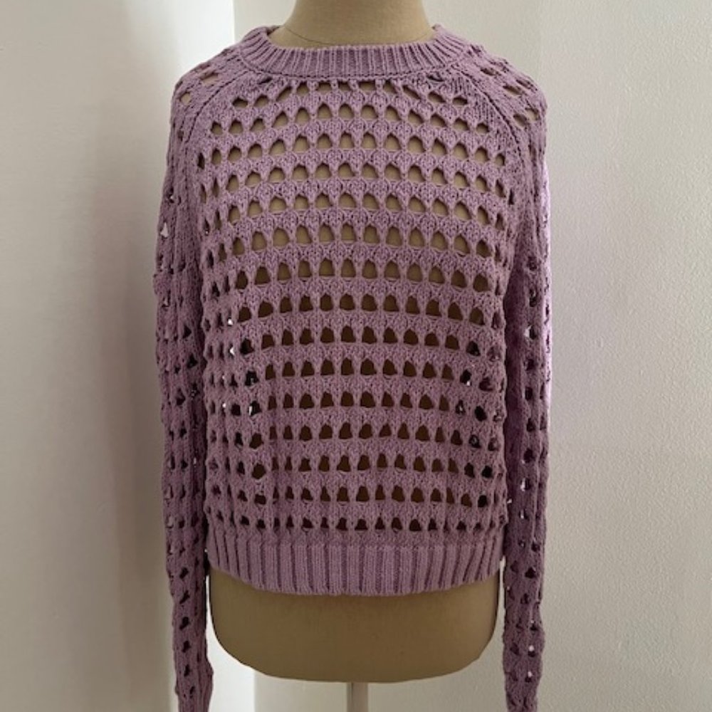 ASTR the label Purple Cut Out Sweater